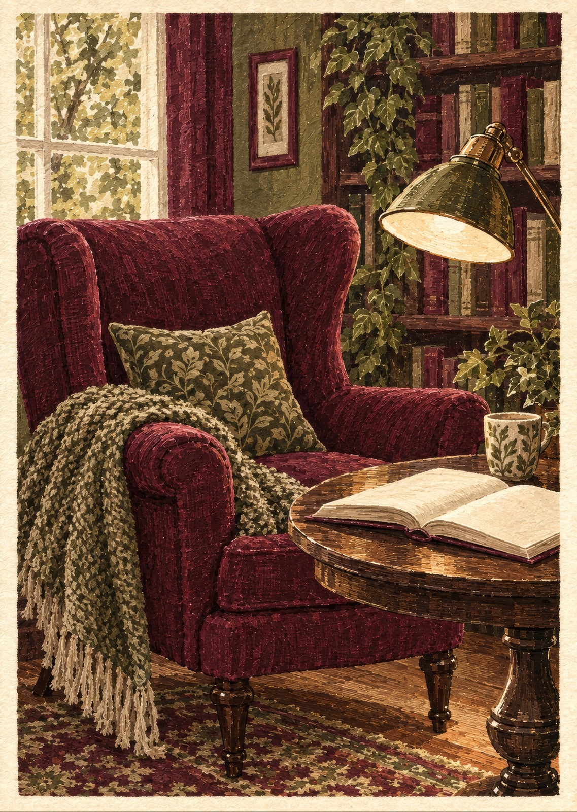 Chair with an Open Book — artwork detail