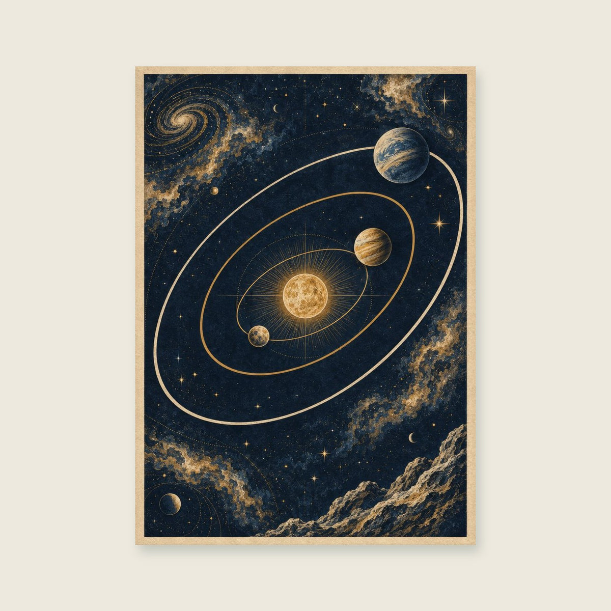 Orbit Study One — Scientific-inspired graphic art home office art print
