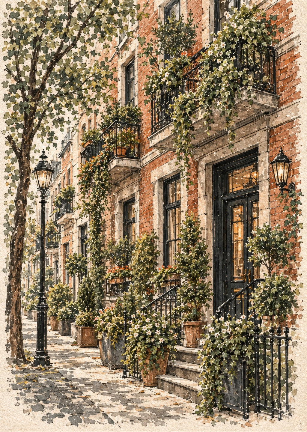 Balconies and Morning Light — artwork detail