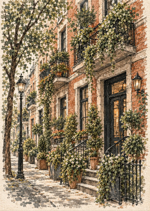 Balconies and Morning Light — artwork detail