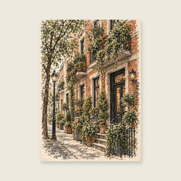 Balconies and Morning Light Art Print