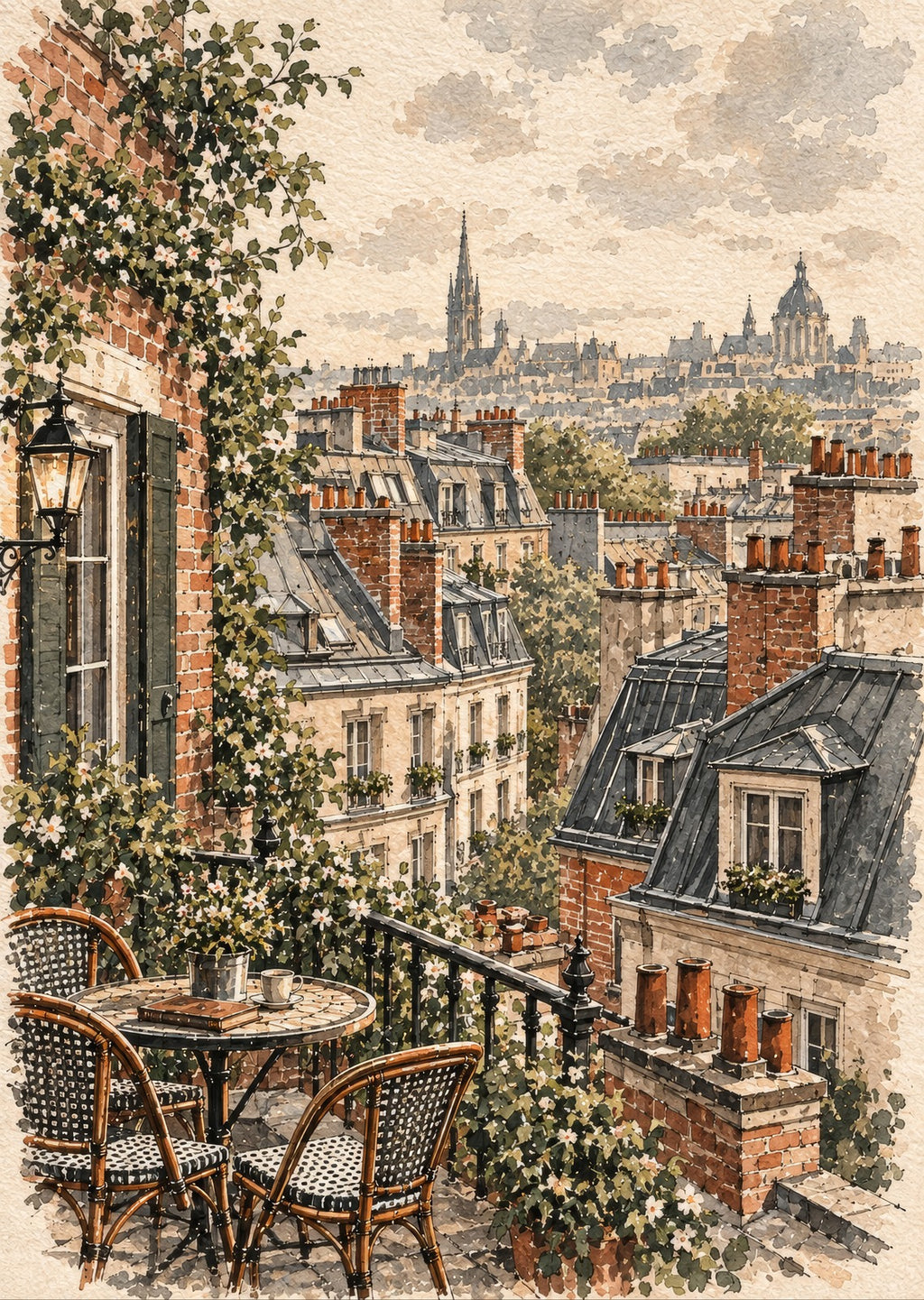 The Rooftop Sketch — artwork detail