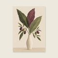 Monstera Silhouette Study — Sculptural botanical collage living room art print