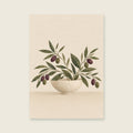 Wildflowers in the Wide Bowl — Sculptural botanical collage living room art print
