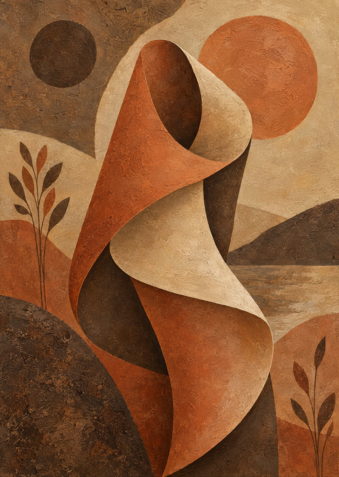 Ochre Fold — artwork detail