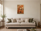 The Sand Arch — A2 artwork shown in a room with a natural wood frame; select a framed finish to include a frame