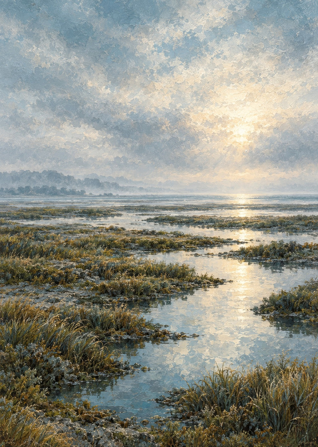 Clouds over the Marsh — artwork detail