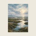 Clouds over the Marsh — Atmospheric landscape painting living room art print