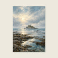 The Distant Island — Atmospheric landscape painting living room art print
