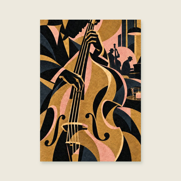 Kunstdruck „Kontrabass-Kurve“