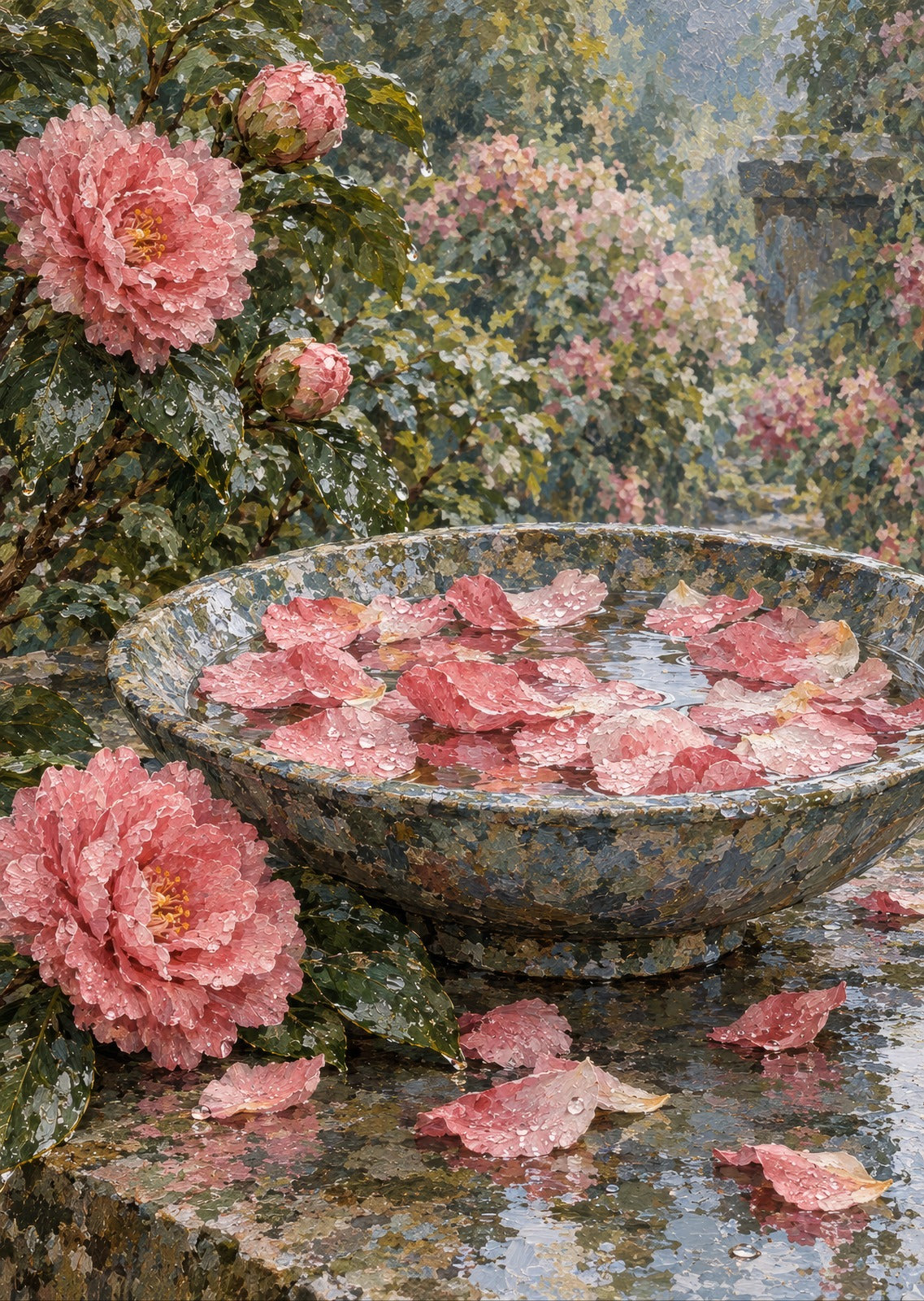 A Bowl of Fallen Petals — artwork detail