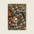 The Picnic Blanket — Retro editorial gouache living room art print