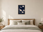 The Sleeping Garden — A2 artwork shown in a room with a natural wood frame; select a framed finish to include a frame