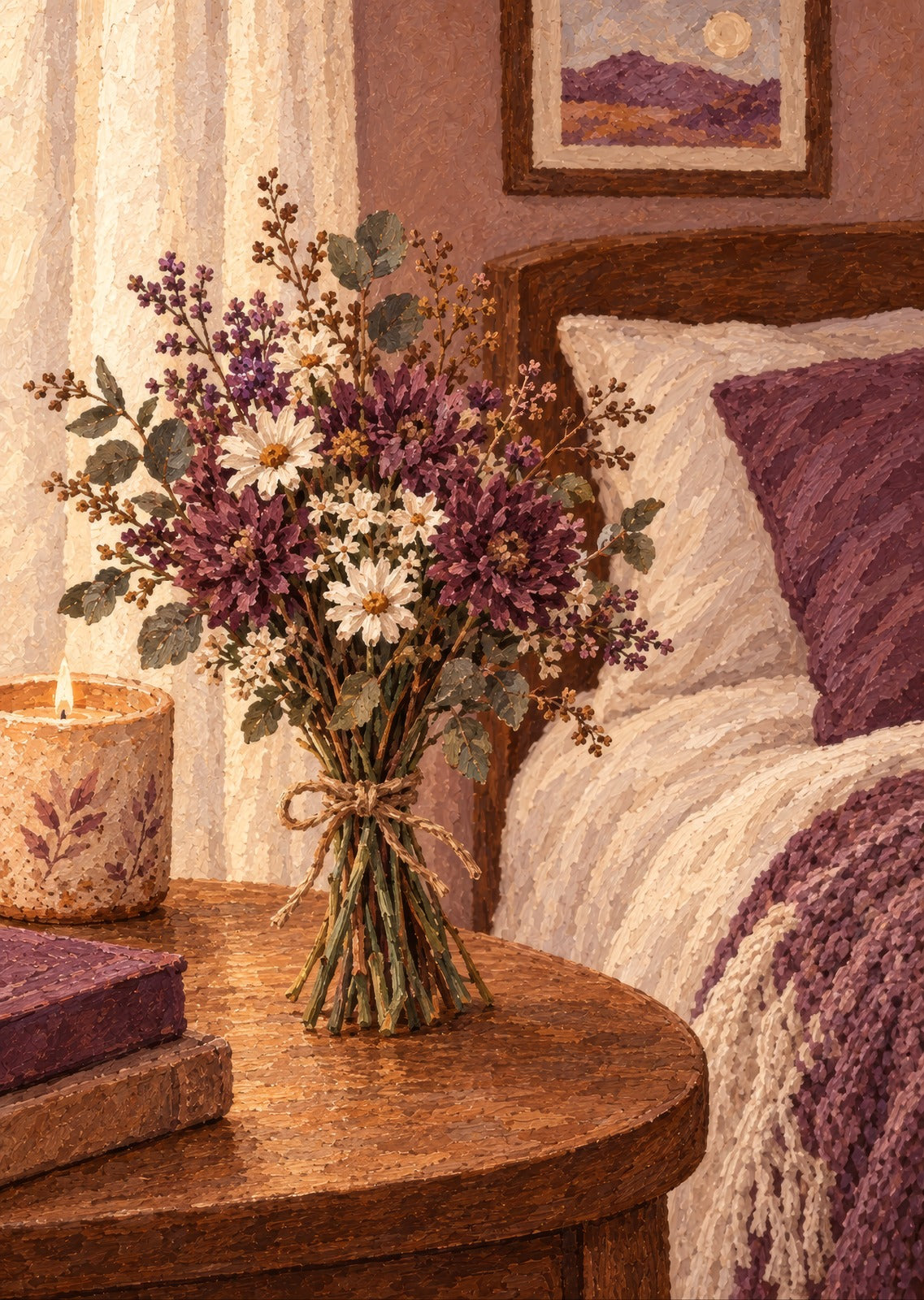 Flowers on the Bedside — artwork detail