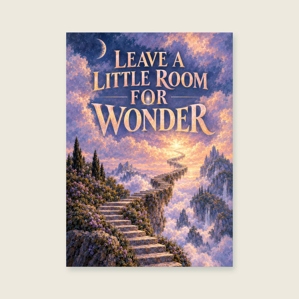 Leave a Little Room for Wonder — Surreal painterly landscape bedroom art print