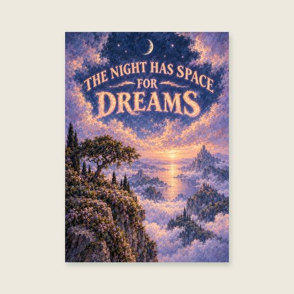 Kunstdruck "The Night Has Space for Dreams"