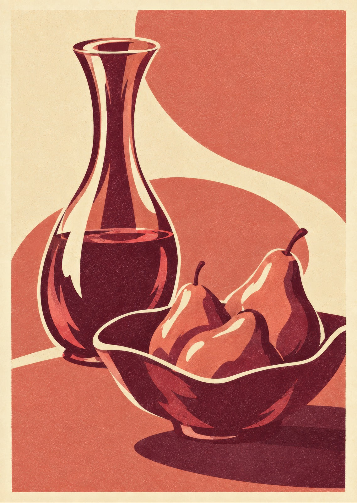 The Carafe and Pears — artwork detail