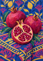 Pomegranates on Checks — artwork detail