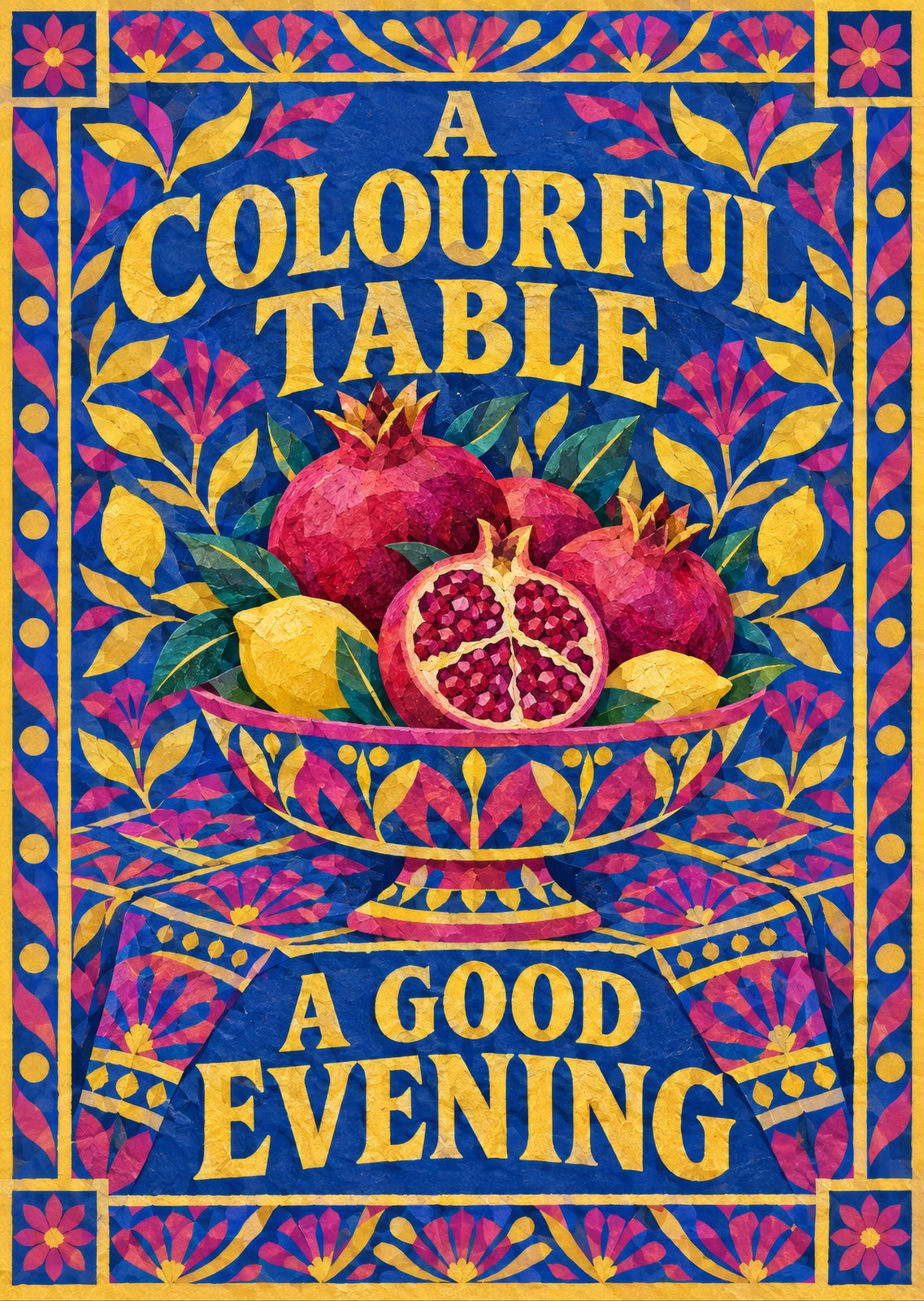 A Colourful Table a Good Evening — artwork detail