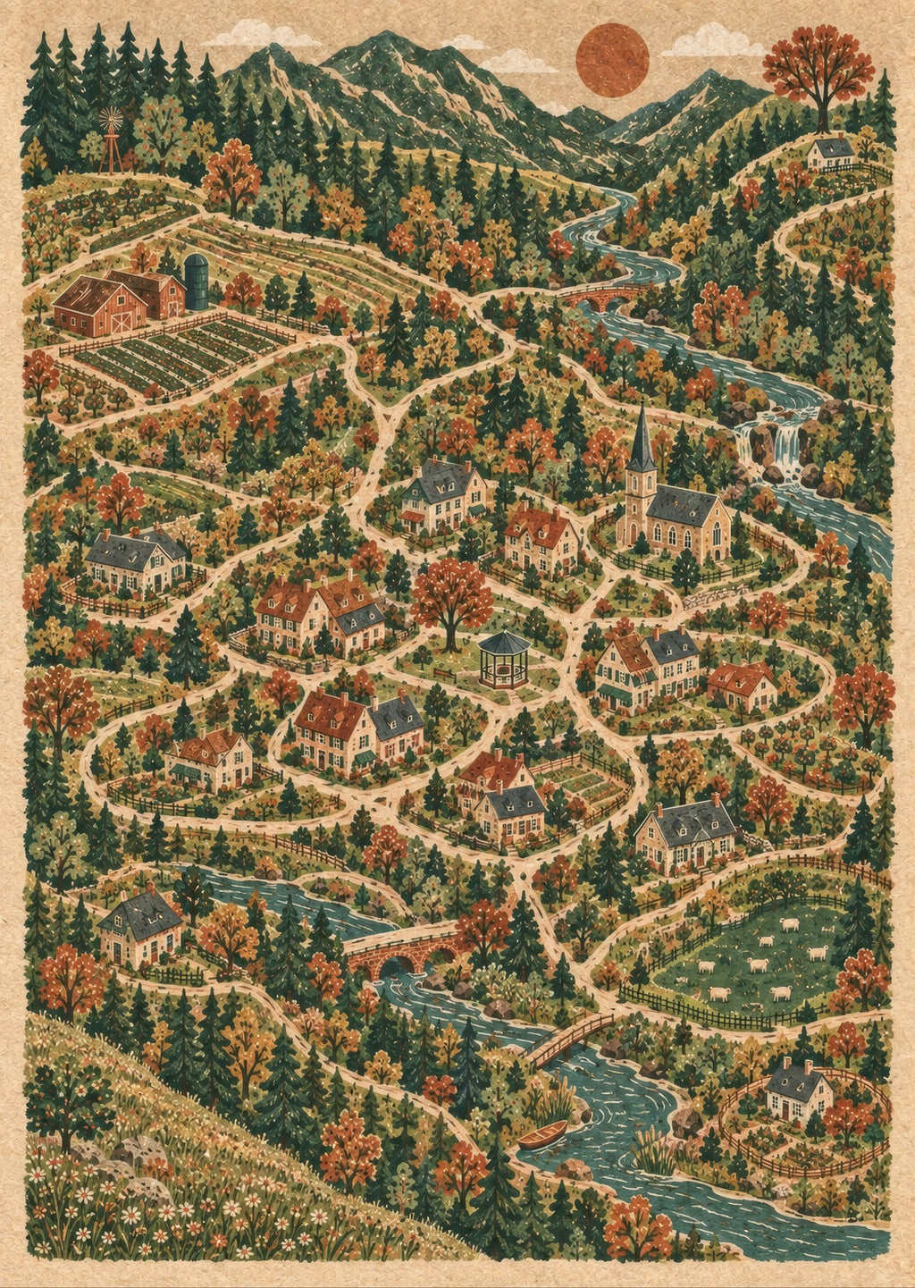 The Meeting of Three Paths — artwork detail