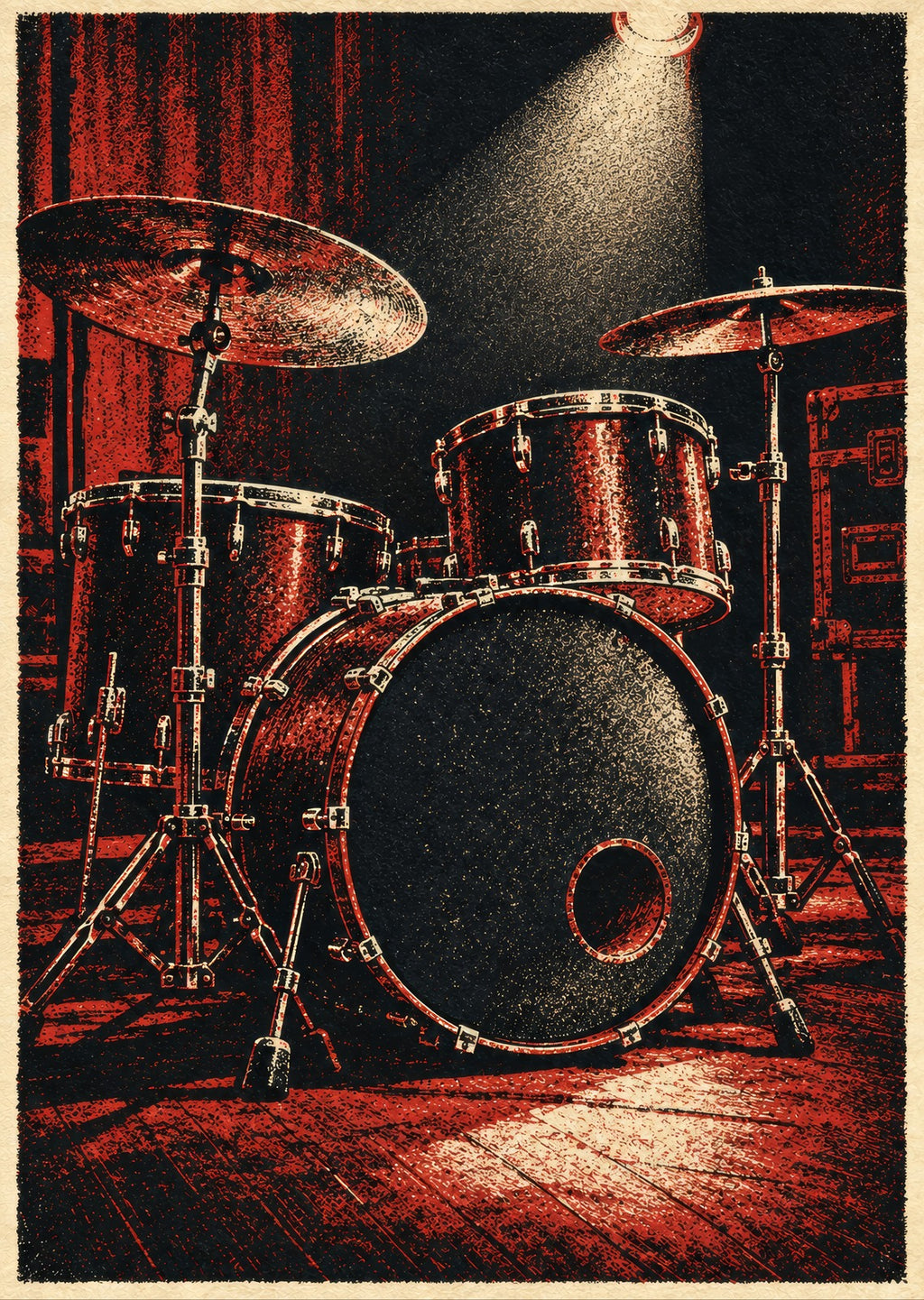 Drums Under the Spotlight — artwork detail