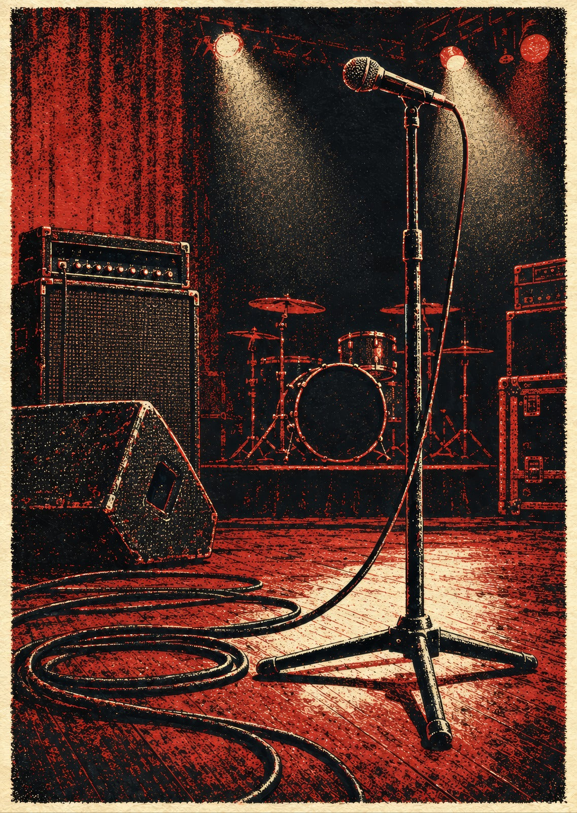 The Empty Stage at Midnight — artwork detail