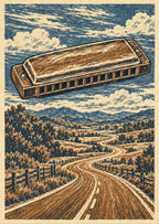 Harmonica and Open Road — artwork detail