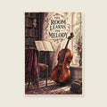 The Room Learns the Melody — Expressive ink and wash music art print