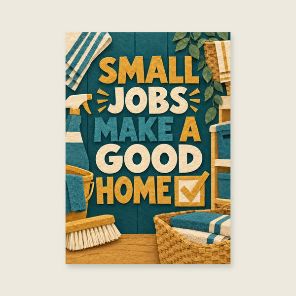 Small Jobs Make a Good Home Art Print