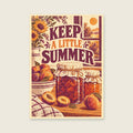 Keep A Little Summer — Vintage editorial screenprint kitchen art print