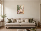 Fern leaves — A2 artwork shown in a room with a natural wood frame; select a framed finish to include a frame
