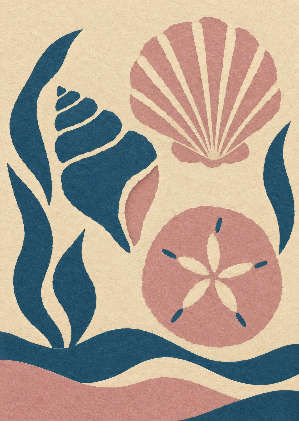 Three simplified shells — artwork detail