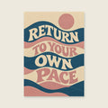 Return To Your Own Pace — Cut paper modernism bathroom art print