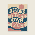 Return To Your Own Pace — Cut paper modernism bathroom art print