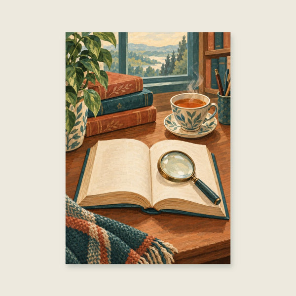 open unlettered book Art Print