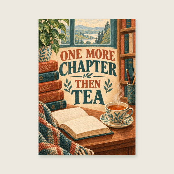 One More Chapter Then Tea Art Print