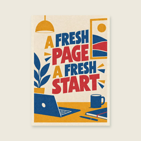 Fresh Page A Fresh Start Art Print