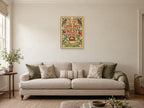 Let The Good Days Nest Here — A2 artwork shown in a room with a natural wood frame; select a framed finish to include a frame