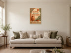Home Has Its Own Rhythm — A2 artwork shown in a room with a natural wood frame; select a framed finish to include a frame