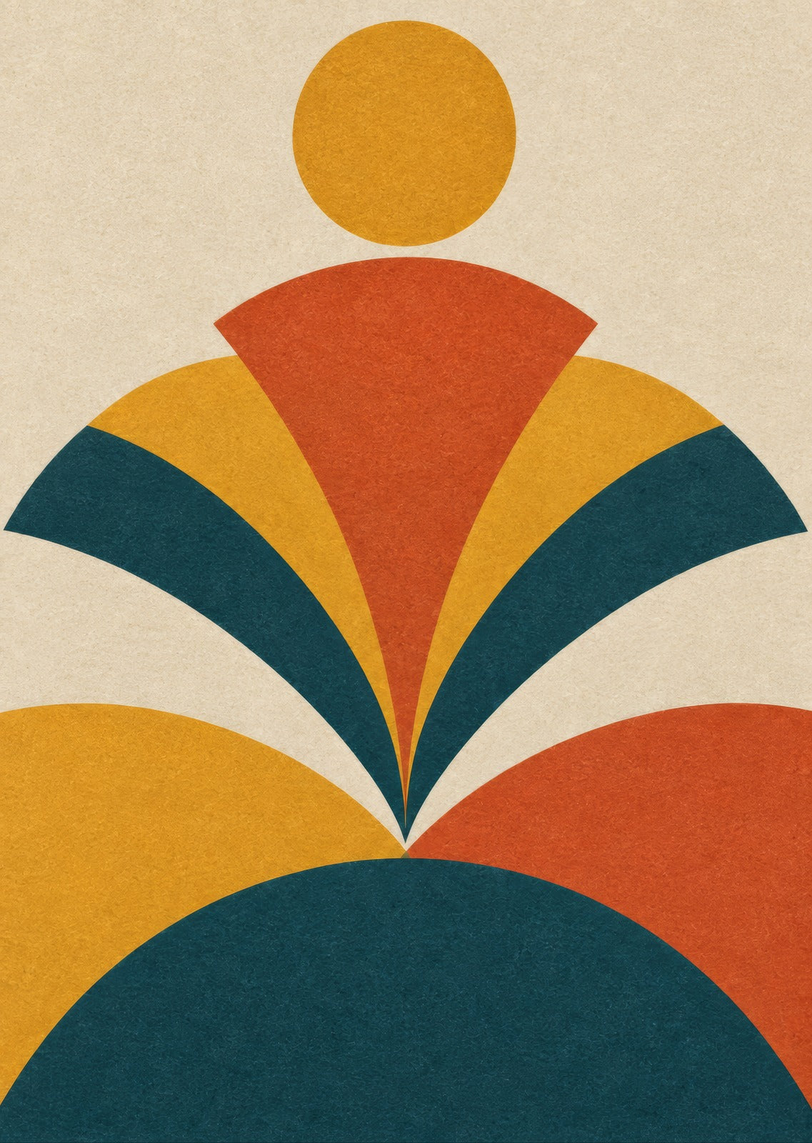 Layered fan forms — artwork detail