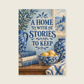 Home With Stories To Keep — Detailed painterly still life living room art print