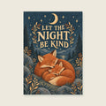 Let The Night Be Kind — Rich original storybook gouache bedroom art print