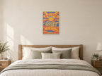 Make Room For A Quiet Morning — A2 artwork shown in a room with a natural wood frame; select a framed finish to include a frame