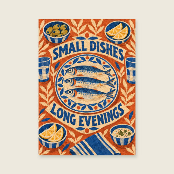 Small Dishes Long Evenings Art Print