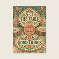 Set The Table For Good Things — Decorative ceramic illustration dining room art print