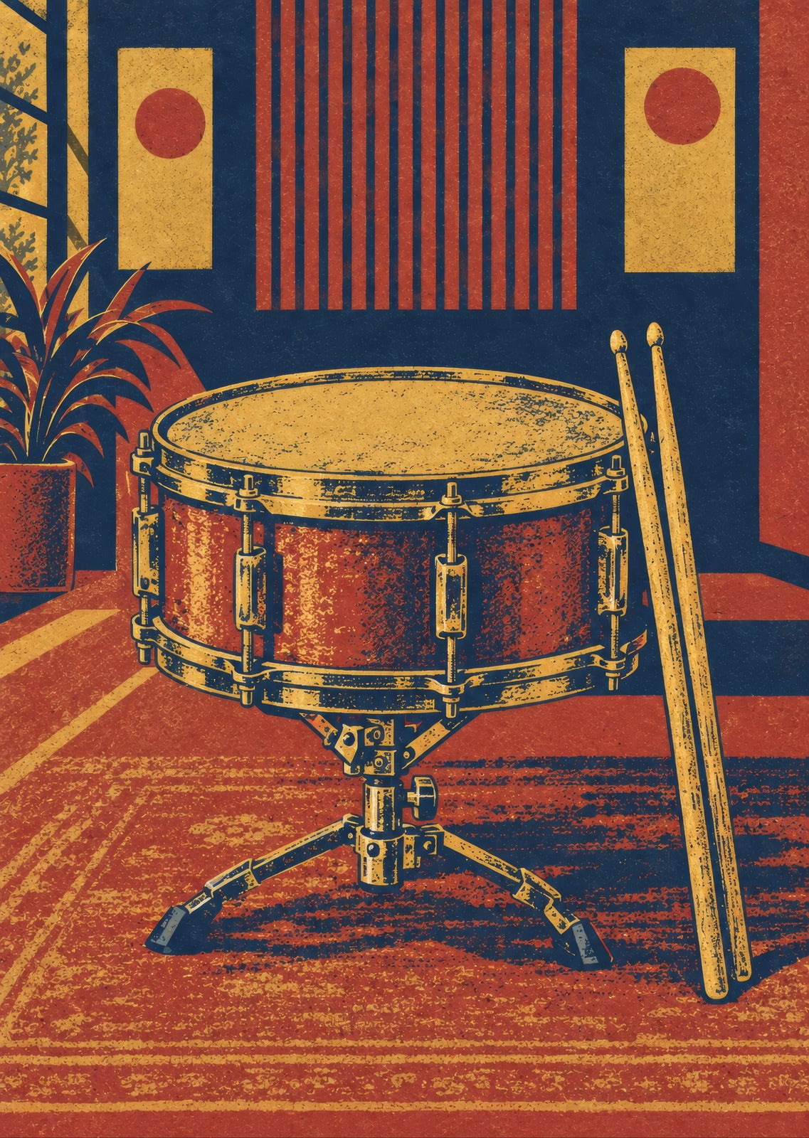 Two drumsticks — artwork detail