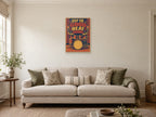 Keep The Good Beat Going — A2 artwork shown in a room with a natural wood frame; select a framed finish to include a frame