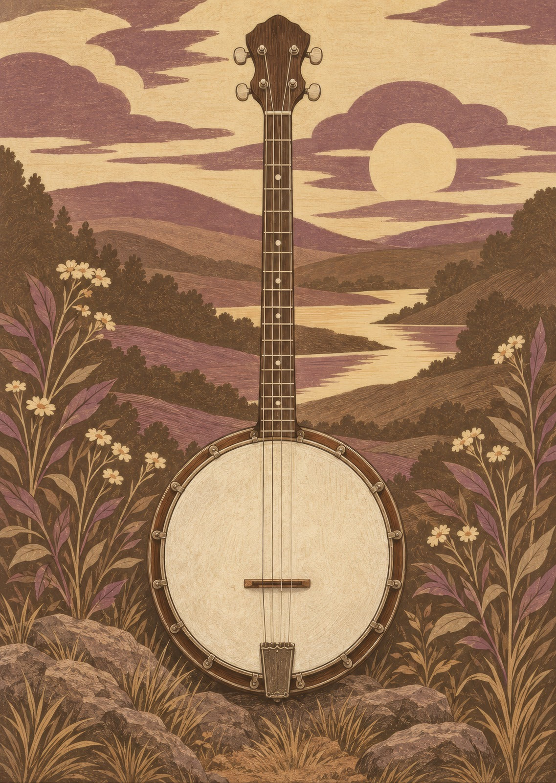Unbranded banjo — artwork detail