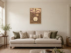 Unbranded banjo — A2 artwork shown in a room with a natural wood frame; select a framed finish to include a frame