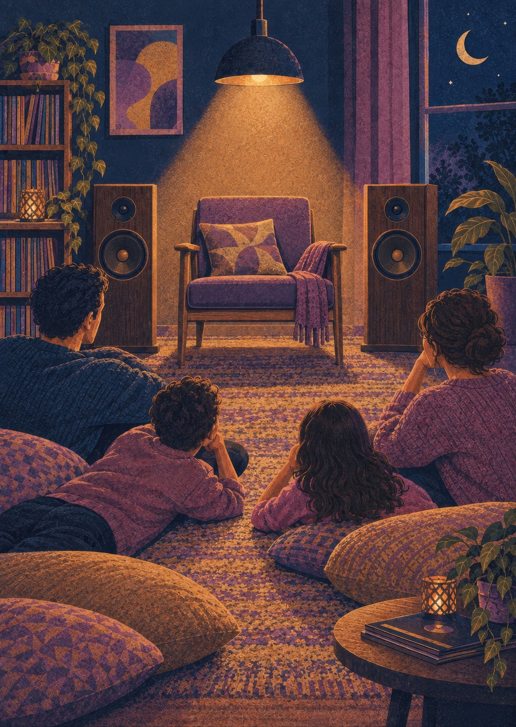 Two speakers — artwork detail